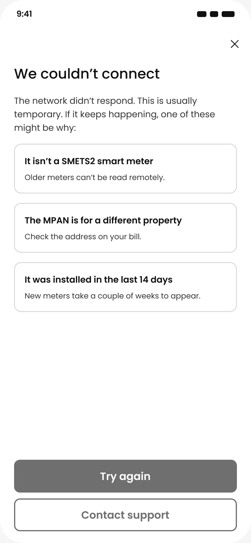 Couldn’t connect