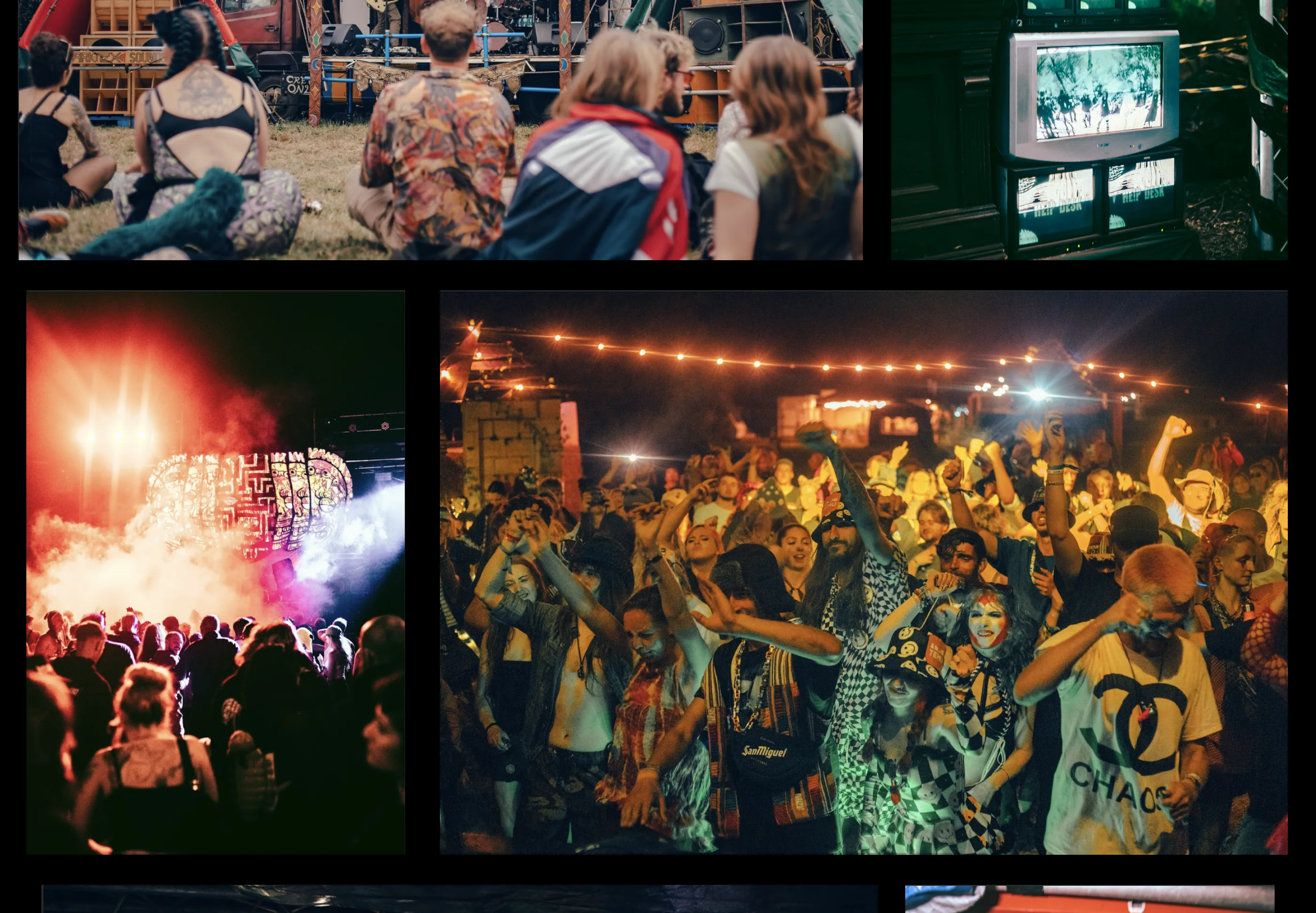 The gathering — crowds inside the world