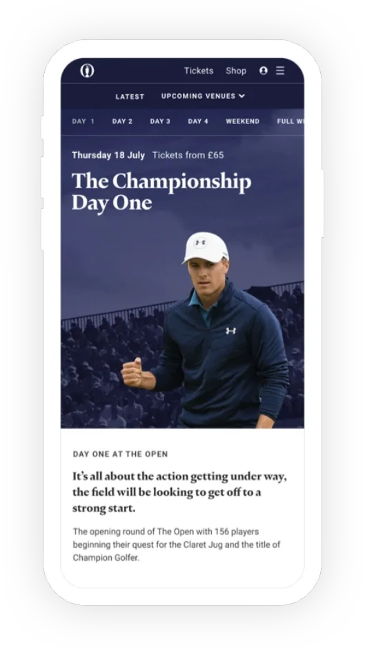 Mobile Championship Day One: editorial hero and the day's story.